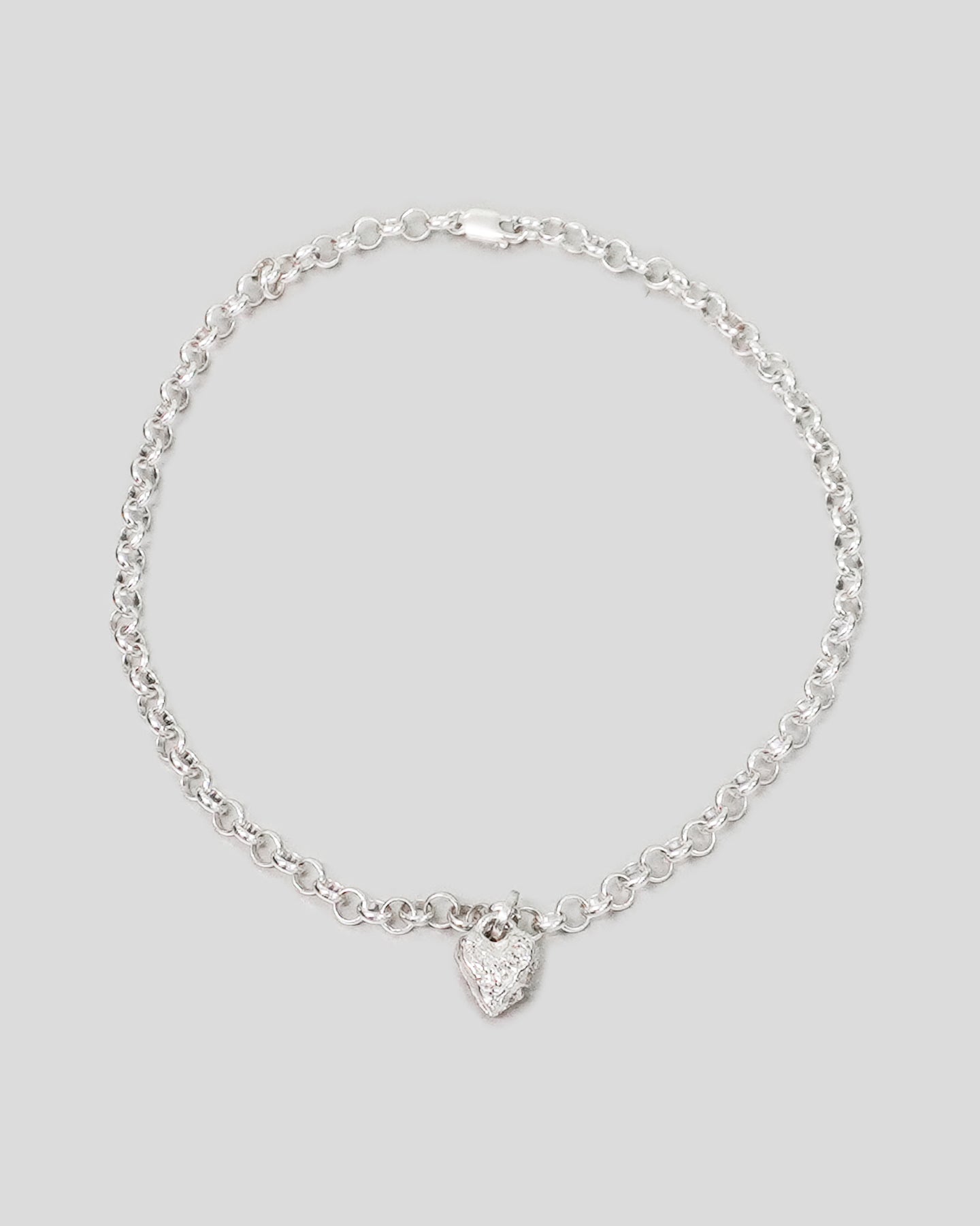 Tiny Naked Heart Locket on Belcher Chain